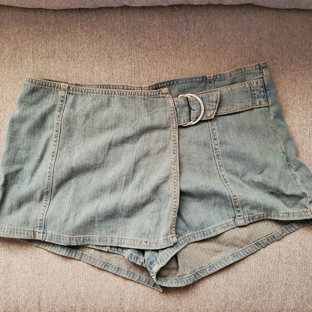 Free People Denim Mini Skort Size 12